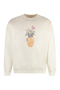 Cotton crew-neck sweatshirt